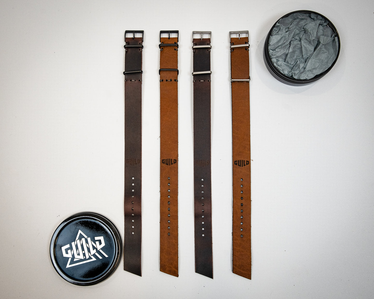 Grey Area Co - Leather Single Pass Straps | Guild Timepieces Edition